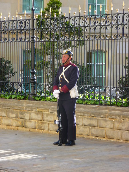 Guard Outsid the President's Palace in Bogota