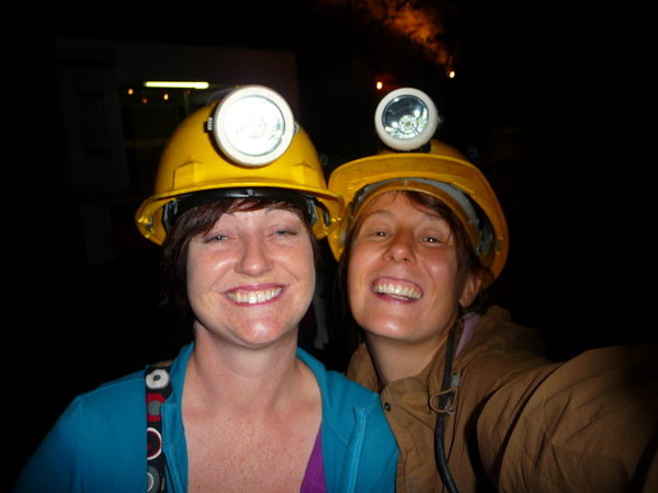 Ann and Wendy in their Miners gear
