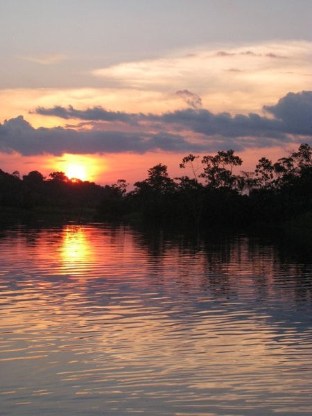 Sunset over the lagoon