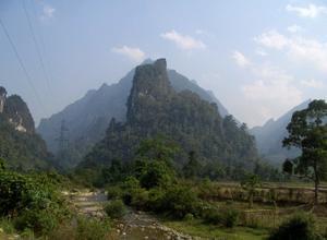 On the road to Vang Vieng