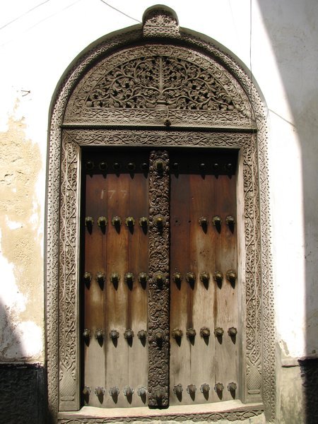 Typical Old wooden doors found in Stone Town