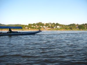 Looking across at Thailand