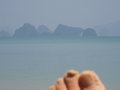 Islands in the distance and toes!