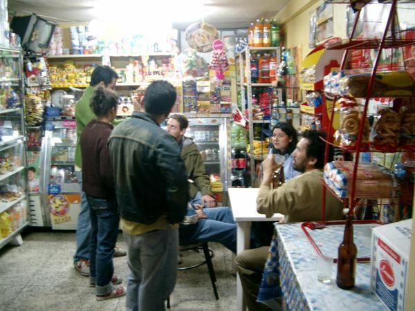 Drinking in the "tienda"