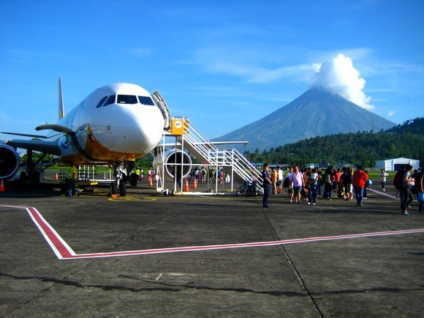 The Plane & Mt. Mayon