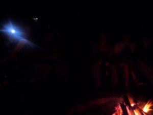 reading hebrew stories around the campfire