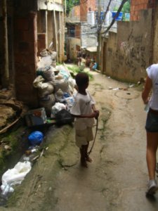 Boy in the streets of the favela