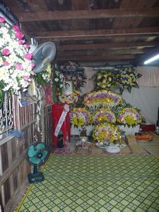 Flowered coffin