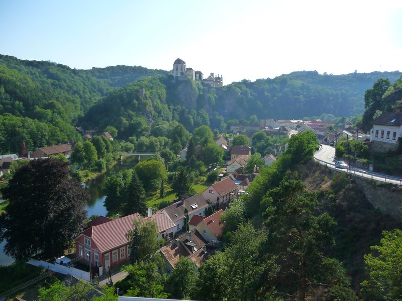 The village is either on a hill or in a Valley