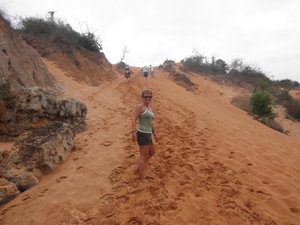 Heading Up The Red Sand Dunes