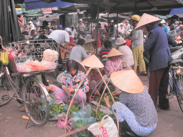 Ladies Sorting their Produce At The Market
