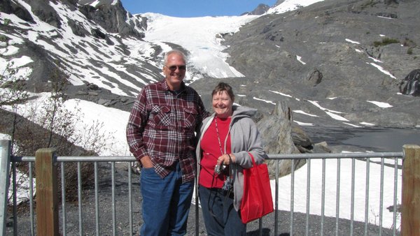 Kerry & Charlie at Worthington Glacier
