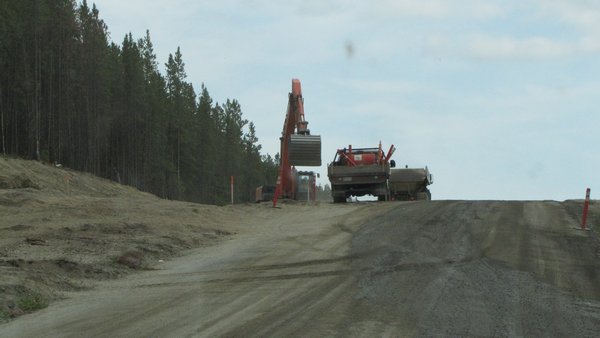 New allignment on the Atlin Rd