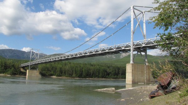 Suspension Bridge on Alaska Highway