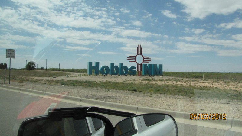 City sign outside Hobbs, NM