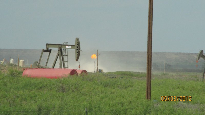 Gas Flare at well site in NM