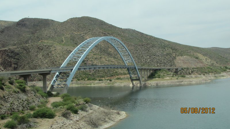 Bridge just upstream from Roosevelt Dam