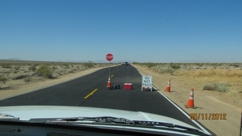 Road construction in Desert