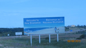 Entering New Brunswick