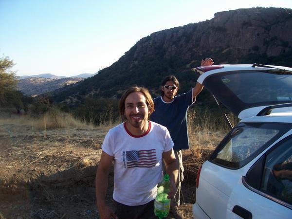 Jorge and Carlos after a day of climbing at "Cuesta de Chacabuco"