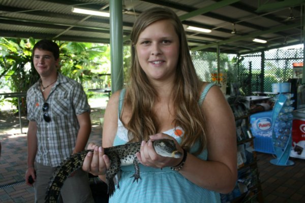 amy and a croc