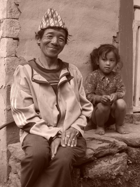 Sherpa Man with Girl