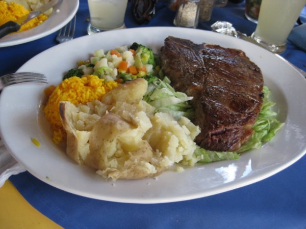 Steak dinner at Gory Tacos