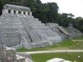 Three Mayan temples at Palenque