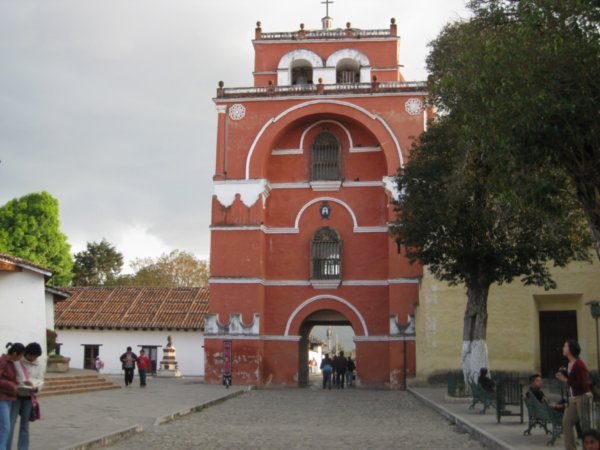 Arch at old convent at the edge of San Cristobal's downtown
