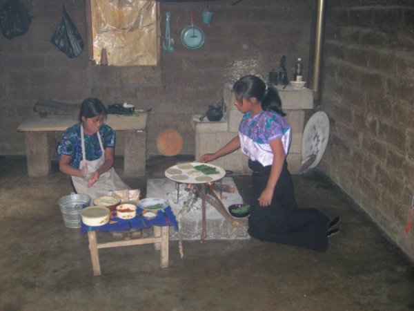 Our hostesses in San Lorenzo Zinacantan