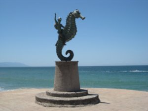 Statue at beach in Puerto Vallarta