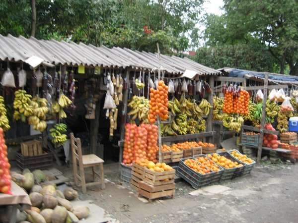 Produce stand in the state of Veracruz.