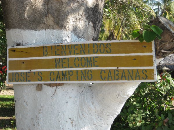 Entrance to Jose's Camping Cabanas