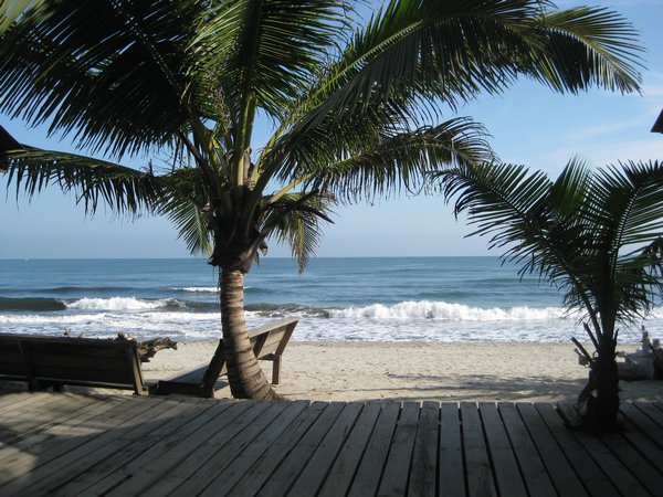 View from Tela Beach Club boardwalk.  