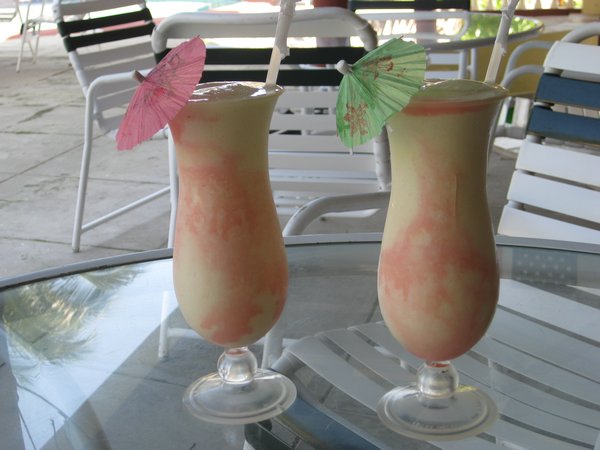 Best Pina Coladas in Central America according to John and Harriet Halkyard who sampled them everywhere.  We can agree.  They were very tasty.