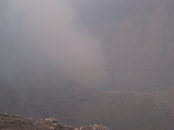Looking inside Crater Santiago.
