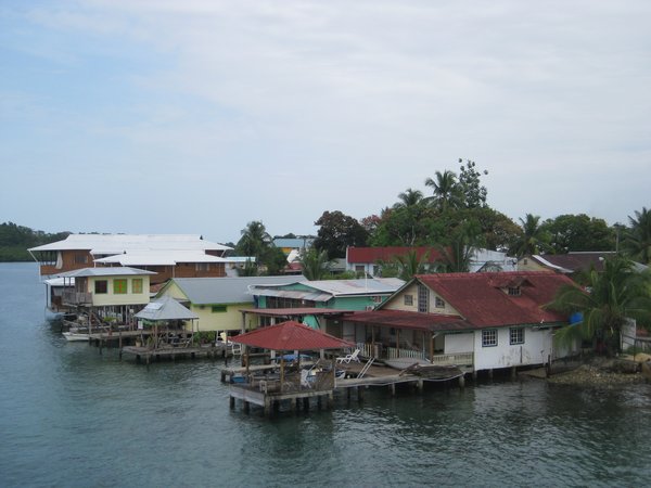 Bocas del Toro waterfront. On the left from the boat taxi dock.