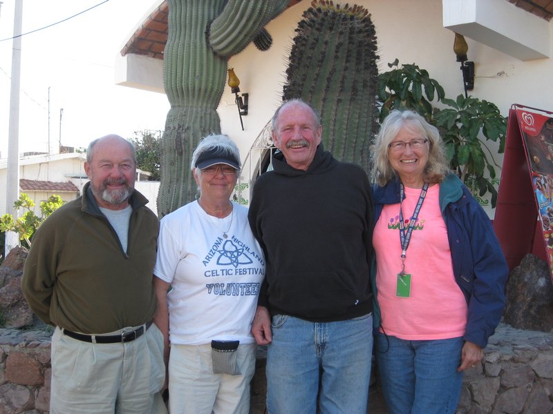 Our Vagabundo friends Dan and Shirley Atkinson (on the right) with our new friends Monte and Michel Mohr.