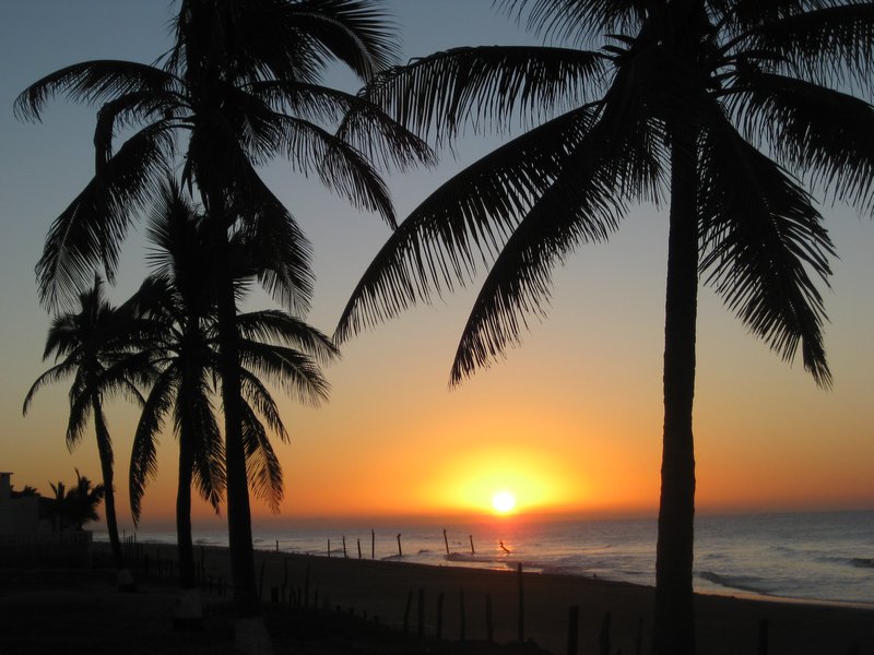 Sunrise at El Mirador RV Park at Playa Huatabampito.