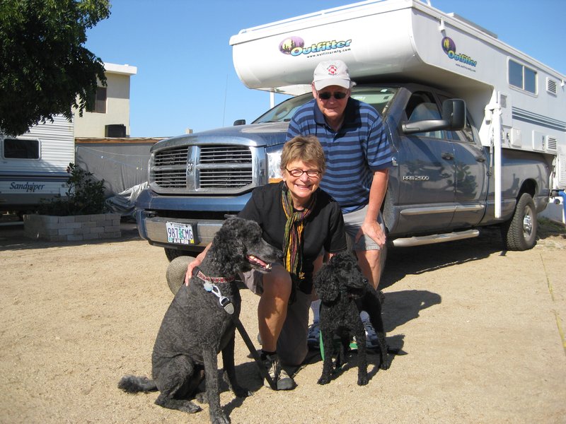Bill and Jane with Milo and Pancho. 