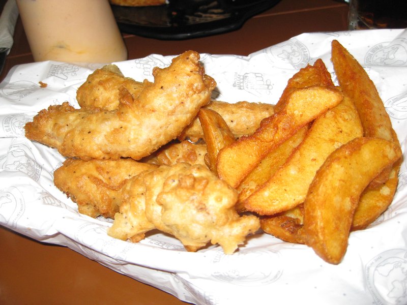 Fish and chips for 70 pesos ($5.80) at The Fish Market.  We are sure going to miss these prices.