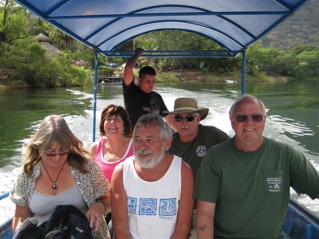 L to R, Terry, Michelle, Paul, Ed and Ray on Laguna Santa Maria del Oro boat ride.