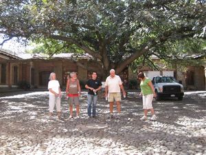 Marsia, Paul, our guide Raul, Ed and Michelle in Herradura’s Hacienda courtyard.