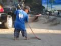 This guy was constantly raking the sand in front of the palapa restaurants on Chacala’s main drag. 
