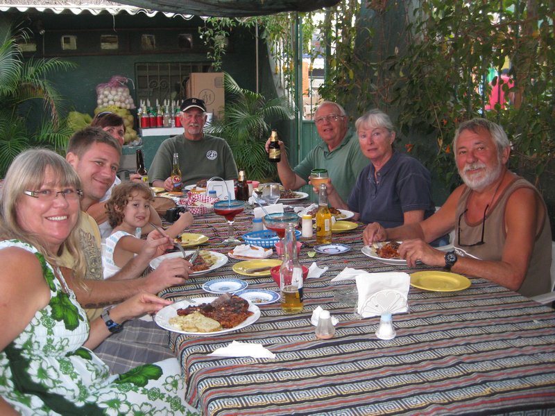 Dinner at Ada’s – L to R Terry, Abigail, Terry’s son D’Arcy, Michelle, Ed, Ray, Marcia and Paul.