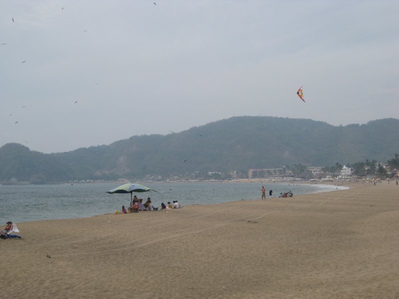 Beach at Melaque to the right.