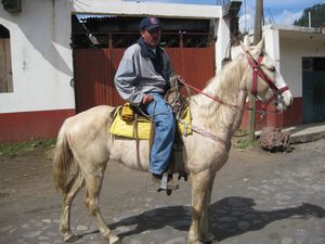 Enrique rode away on Conquistador after our tour. 