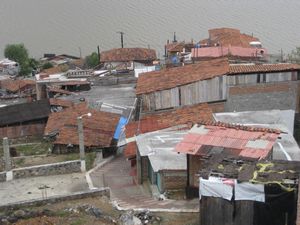 Homes and businesses on Isla de Janitzio.