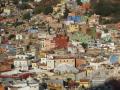 Colorful homes climbing the hillsides.   Most people had to climb steep steps to get to their homes.