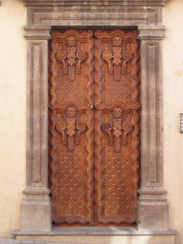 These impressive doors were all over town.
